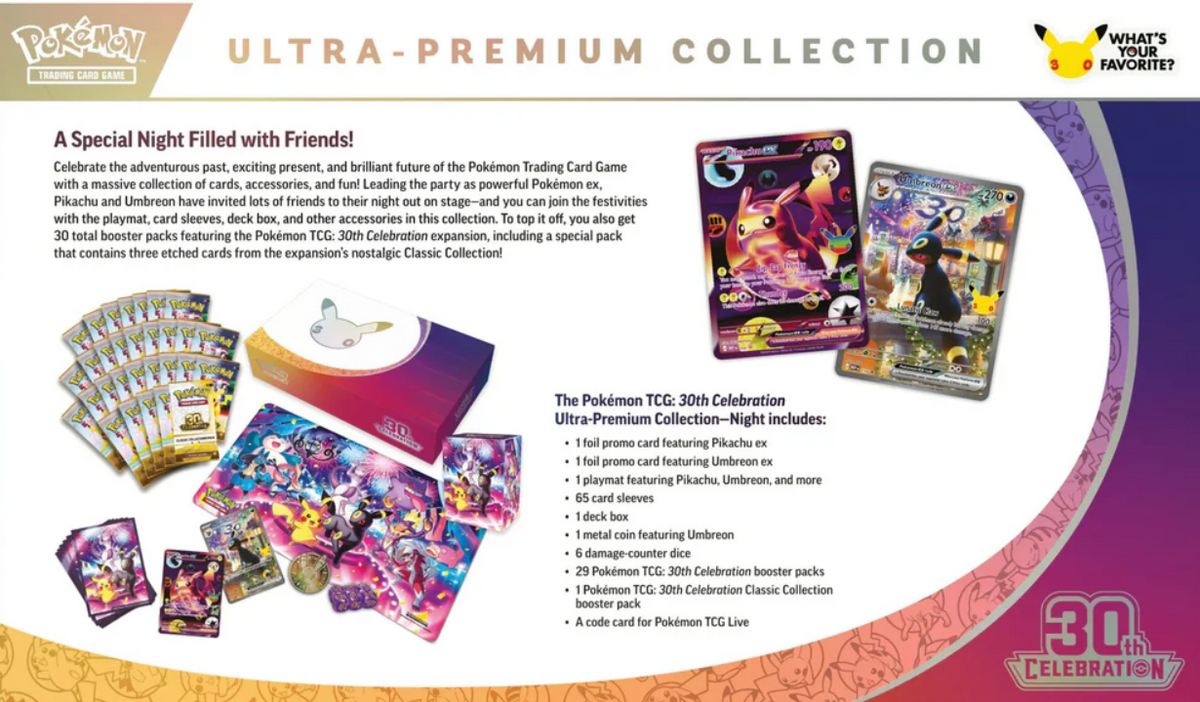 Collezione Ultra Premium 30° Anniversario (UPC)  Night con Umbreon